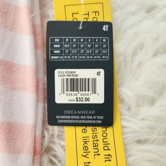 PJ Essentials Soft Girls pajama set. Size 4T. New. - Picture 2 of 5